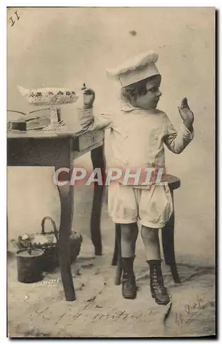 Cartes postales Fantaisie Enfant Patissier