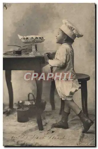 Cartes postales Fantaisie Enfant Patissier