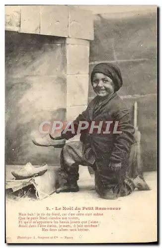 Cartes postales Fantaisie Le Noel du petit Ramoneur Enfant