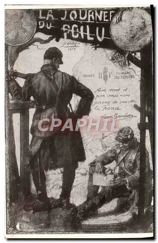 Cartes postales Militaria Journee du poilu