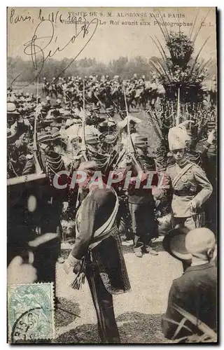 Ansichtskarte AK Visite de SM Alphonse XIII a Paris Vincennes Le roi sourit aux photographes