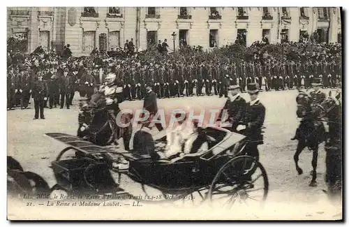 Cartes postales MM le roi et la reine d&#39Italie a Paris La reine et Madame Loubet