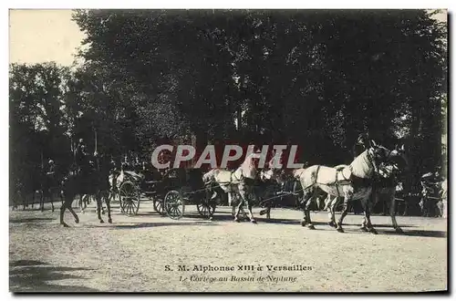 Ansichtskarte AK SM Alphonse XIII a Versailles Le cortege au bassin de Neptune