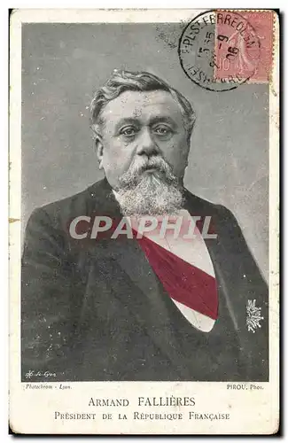 Cartes postales Armand Fallieres President de la Republique Francaise