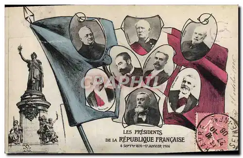 Cartes postales Les presidents de la Republique