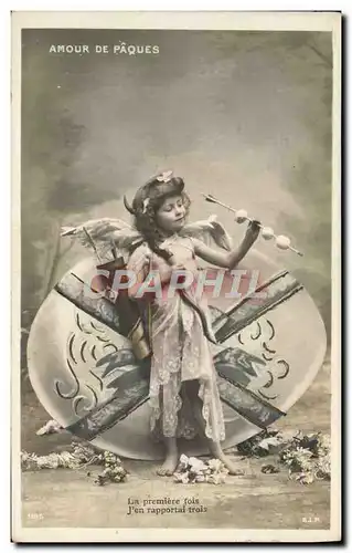 Cartes postales Tir a l&#39arc Enfant Amour de Paques