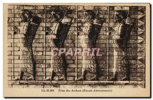 Cartes postales Tir a l&#39arc Frise des archers palais d&#39Artaxerces