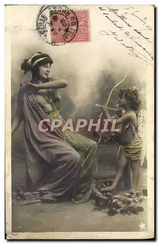 Cartes postales Tir a l&#39arc Femme Ange
