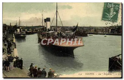 Cartes postales Bateau Paquebot Dieppe Le Brighton