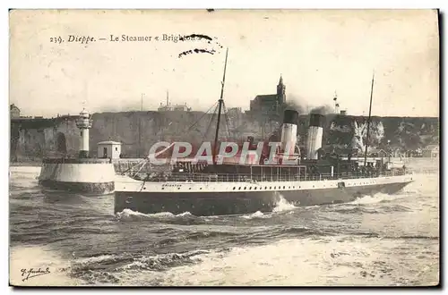 Ansichtskarte AK Bateau Dieppe Le steamer Brighton