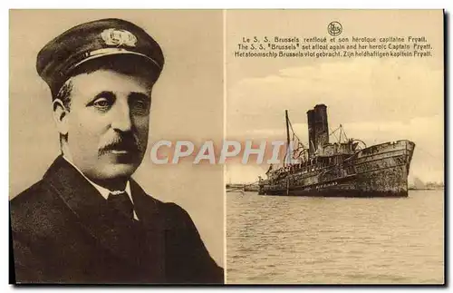 Cartes postales Bateau Paquebot SS Brussels