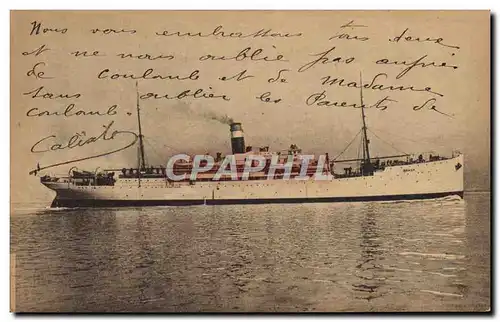 Cartes postales Bateau Paquebot Fabre Line SS Braga