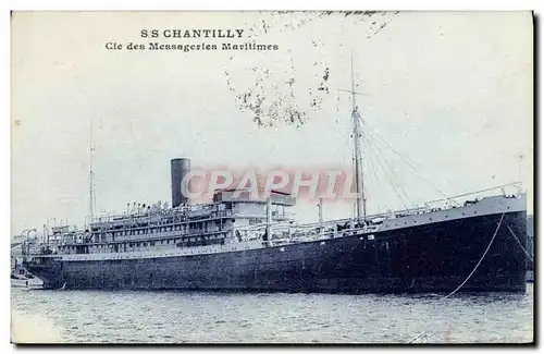 Ansichtskarte AK Bateau Paquebot SS Chantilly Cie des Messageries Maritimes