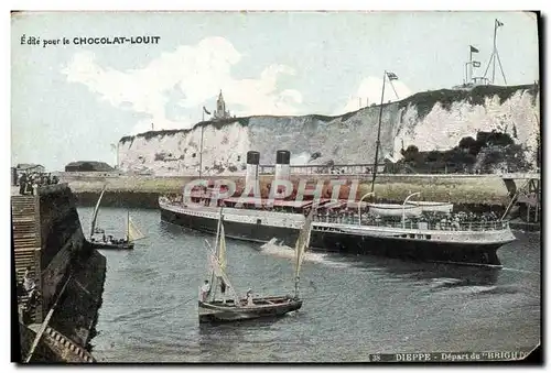 Cartes postales Bateau Paquebot Dieppe Depart du Brighton