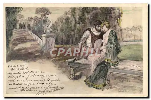 Cartes postales Illustrateur Couple Femme