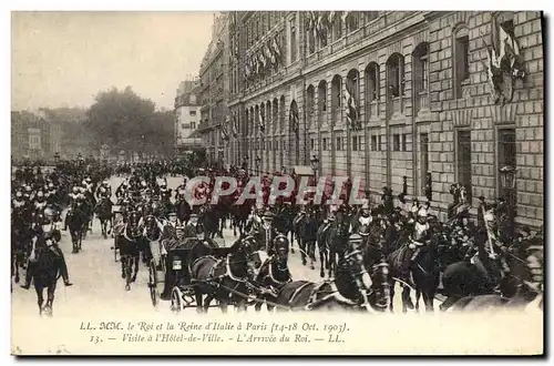 Cartes postales Les souverains d&#39Italie a Paris Le roi et la reine d&#39Italie Visite de l&#39Hotel de ville