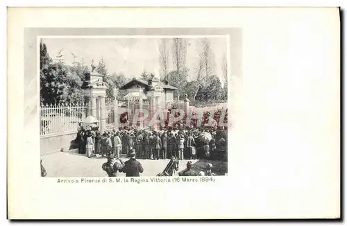 Cartes postales Arrivo a Firenze di SM La regina Vittoria 16 Marzo 1894 TOP