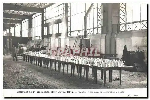 Ansichtskarte AK Banquet de la Mutualite 30 octobre 1904 Un des postes pour la preparation du Cafe