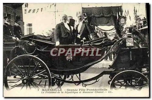 Ansichtskarte AK Marseille Grande fete presidentielle Le President de la Republique et Monsieur Chanot