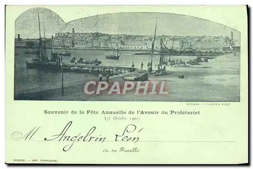 Ansichtskarte AK Souvenir de la Fete annuelle de l&#39avenir du Proletariat 31 octobre 1901 Angerin Leon Proletar