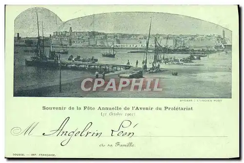 Cartes postales Souvenir de la Fete annuelle de l&#39avenir du Proletariat 31 octobre 1901 Angerin Leon Proletar