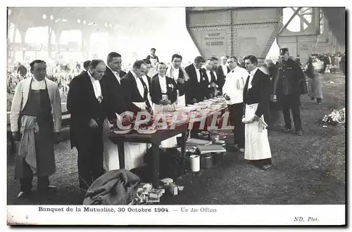Cartes postales Banquet de la Mutualite 30 octobre 1904 Un des Offices
