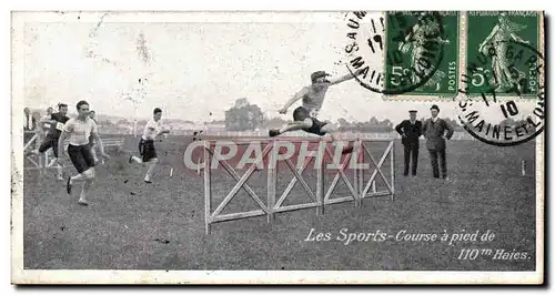 Cartes postales Les sports Course a pied de 110 m Haies