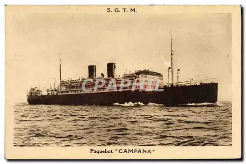 Cartes postales Bateau SGTM Paquebot Campana