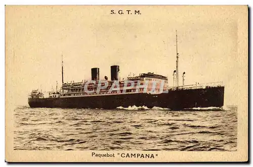 Cartes postales Bateau SGTM Paquebot Campana