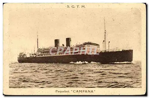 Cartes postales Bateau SGTM Paquebot Campana