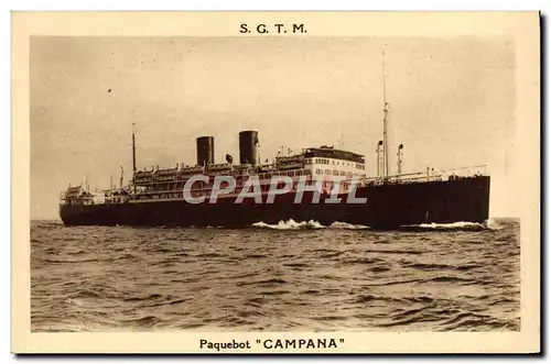 Cartes postales Bateau SGTM Paquebot Campana