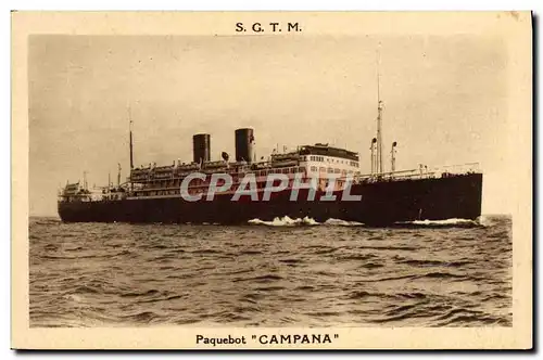 Cartes postales Bateau SGTM Paquebot Campana