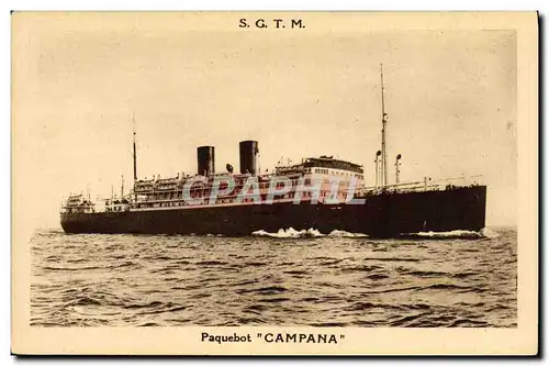 Cartes postales Bateau SGTM Paquebot Campana