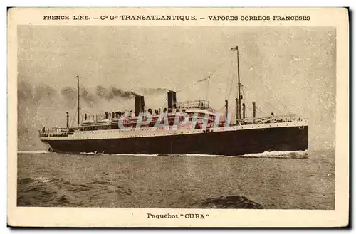 Cartes postales Bateau Cie Gle Transatlantique Paquebot Cuba