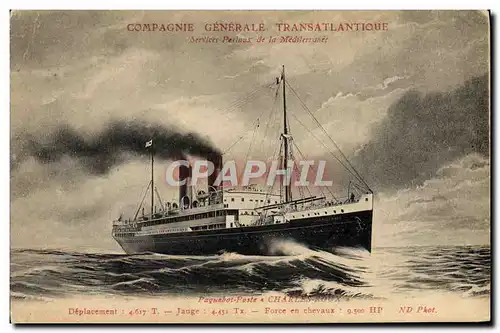 Ansichtskarte AK Bateau Cie Generale Transatlantique Charles Roux