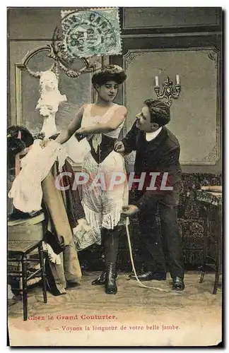 Cartes postales Fantaisie Femme Chez le grand couturier