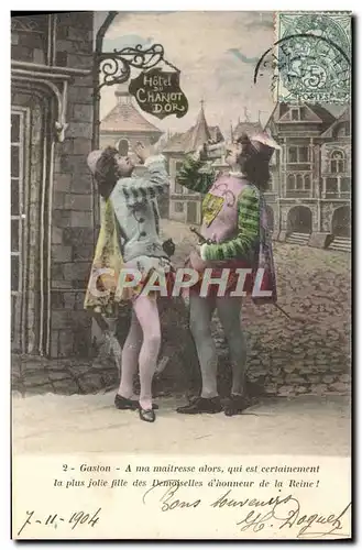 Cartes postales Fantaisie Les deux pages Theobald et Gaston Hotel du Chariot d&#39or