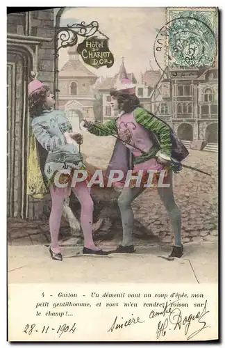 Cartes postales Fantaisie Les deux pages Theobald et Gaston Hotel du Chariot d&#39or