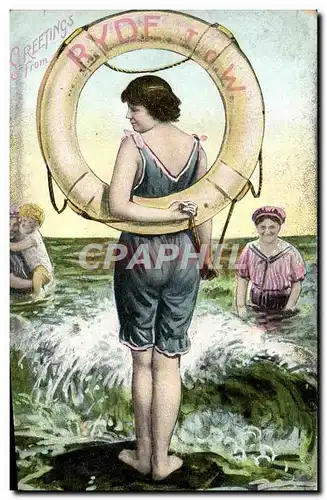 Cartes postales Fantaisie Femme Maillot de bain Ryde Isle Of man