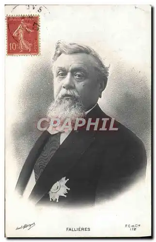 Cartes postales Fallieres President de la Republique