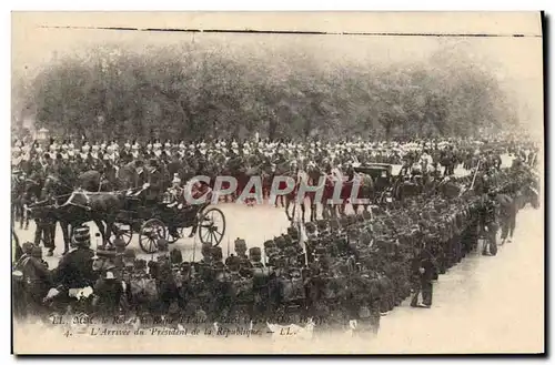 Ansichtskarte AK MM le Roi d&#39Italie et la reine a Paris 1903 L&#39arrivee du President de la Republique