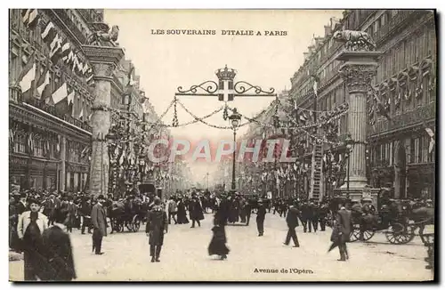 Cartes postales Les souverains d&#39Italie a Paris