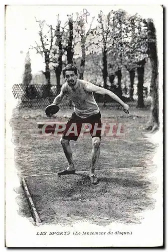 Cartes postales Athletisme Le lancement du disque