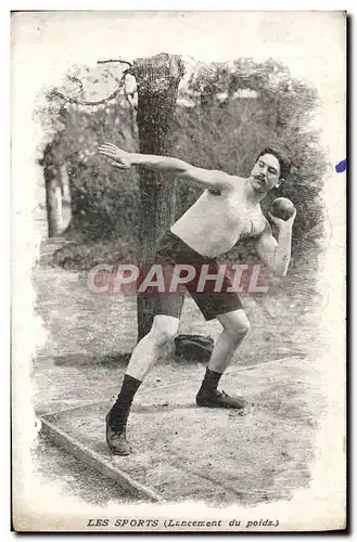 Cartes postales Athletisme Lancement du poids