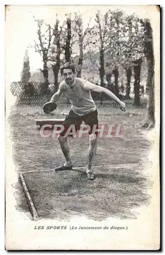 Cartes postales Athletisme Le lancement du disque