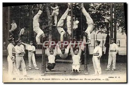 Cartes postales Gymnastique La Fleche Le Prytanee Militaire Les moniteurs aux barres paralleles