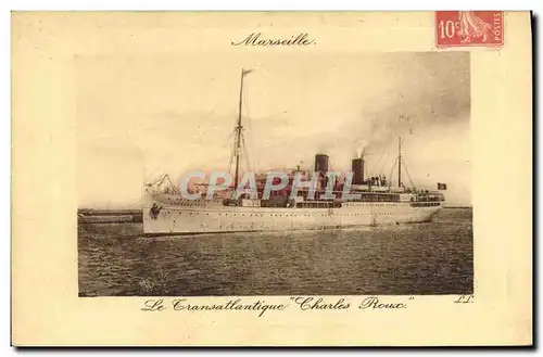 Cartes postales Bateau Marseille Le Transatlantique Charles Roux