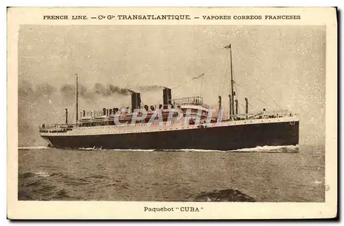 Cartes postales Bateau Cie Gle Transatlantique Paquebot Cuba