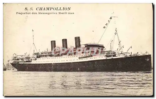 Ansichtskarte AK Bateau SS Champollion Paquebot des Messageries Maritimes