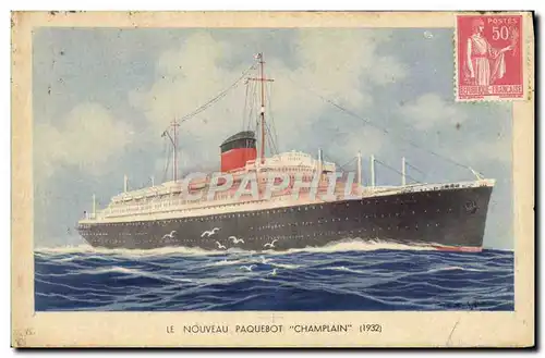 Cartes postales Bateau Le nouveau Paquebot Champlain